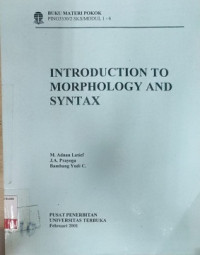 Introduction To Morphology and Syntax