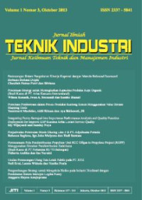 Jurnal Ilmiah Teknik Industri: Jurnal Keilmuan Teknik dan Manajemen Industri Volume 1 No.3 Oktober 2013