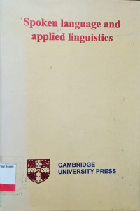 Spoken Language And Applied Linguistics