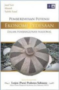 Pemberdayan Potensi Ekonomi Pedesaan Dalam Pebangunan Nasional