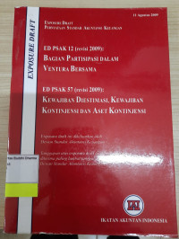 Exposure Draft Pernyataan Pencabutan Standar Akuntansi Keuangan : ED ISAK 9, ED ISAK 10, ED ISAK 11, ED ISAK 12