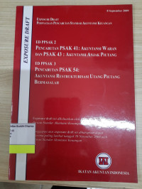Exposure Draft Pernyataan Pencabutan Standar Akuntansi Keuangan : ED PPSAK 2, ED PPSAK 3